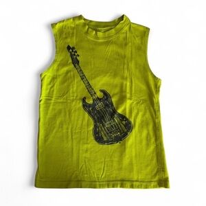 OshKosh B'gosh Boys Rock Star Neon Green Muscle Tank Top Size 7X